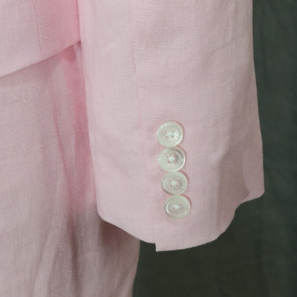 💥HP! Pink linen Ralph Lauren suit 12 reg / 14P. ⚜️ - Picture 5 of 9